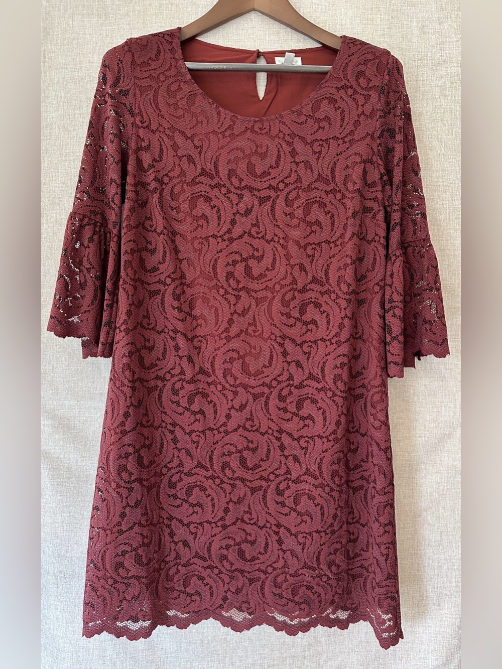NWOT Garnet Hill Lace/Lined Shift Dress Size 10